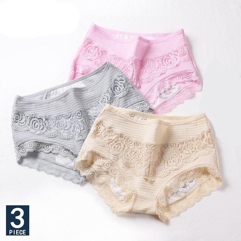 Bundle of Intimate ™ Stress-less Comfort Lace Leak Proof Period Panties ...