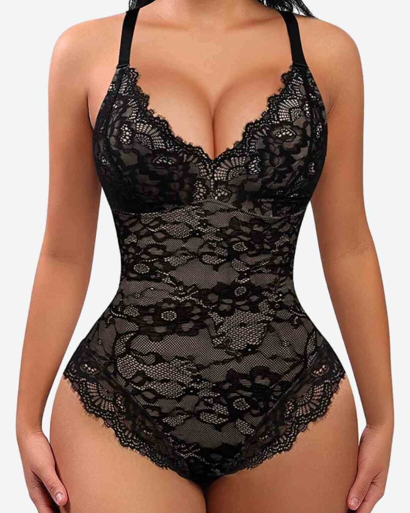 Lace bodysuit for woman tummy control shapewear