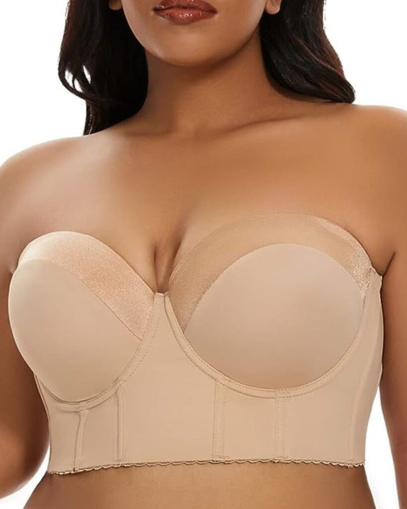 Tiny Bra Strapless Bra for Women Plus Size Fitness for Work Backless Bra  for Saggy Breasts Tank Top Square Neck Crzy Y at  Women’s Clothing
